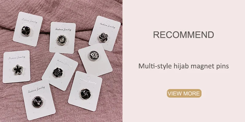 Matte Metal Magnet Hijab Muslim Scarf Hijab pins for Wome Macarone color Islamic Pinless Safety Headscarf Brooches Accessories
