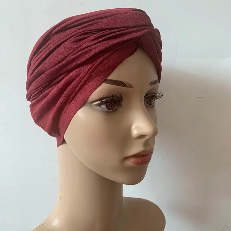 Muslim Women Suede Inner Hijab Caps Female Head Wraps Scarves Turbante Mujer India Africain Hat Turban Femme Musulman