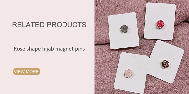 Matte Metal Magnet Hijab Muslim Scarf Hijab pins for Wome Macarone color Islamic Pinless Safety Headscarf Brooches Accessories