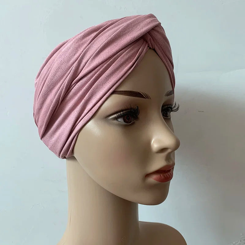 Muslim Women Suede Inner Hijab Caps Female Head Wraps Scarves Turbante Mujer India Africain Hat Turban Femme Musulman