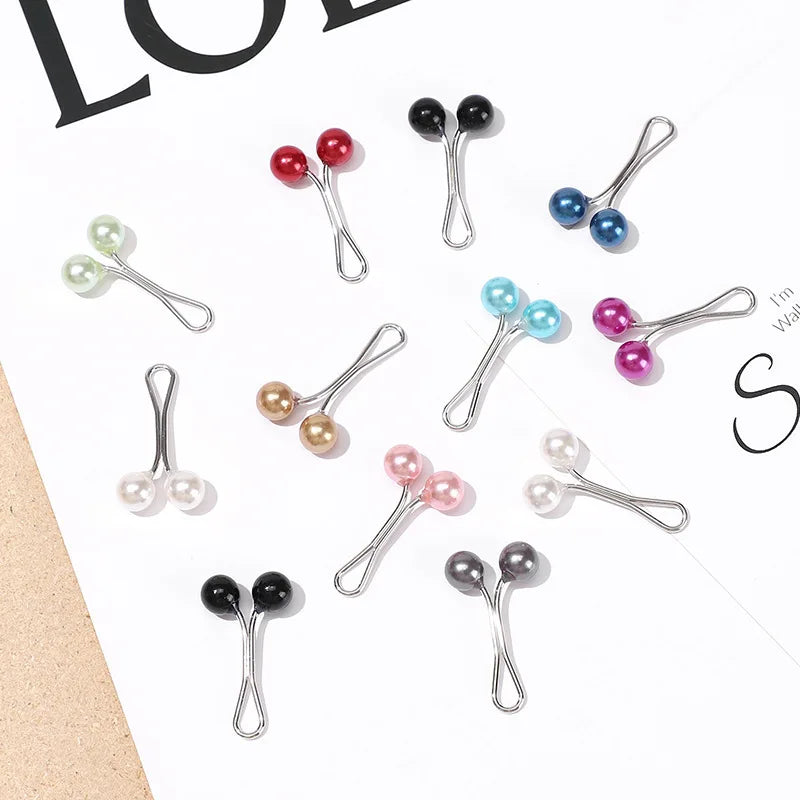 36/24/12/6PCS Pearls Pins Muslim Women Shawl Scarf Clips Lady Scarves Hijab For Women Pearl Brooch Pin Multicolor Hijab Clips