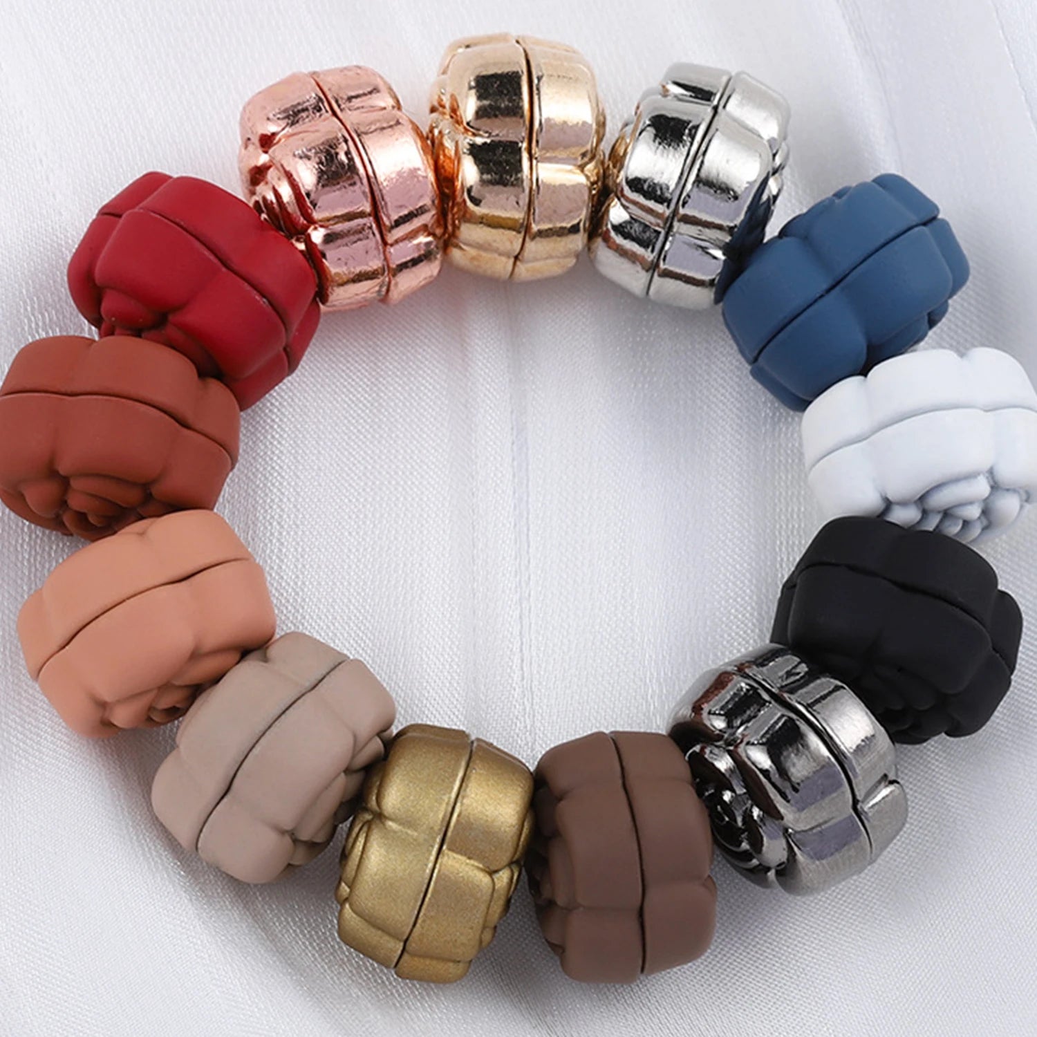2pcs/set Flower shape Brooch Strong Metal Magnetic Hijab Clip No Hole Pins Brooches Magnet For Muslim Scarf