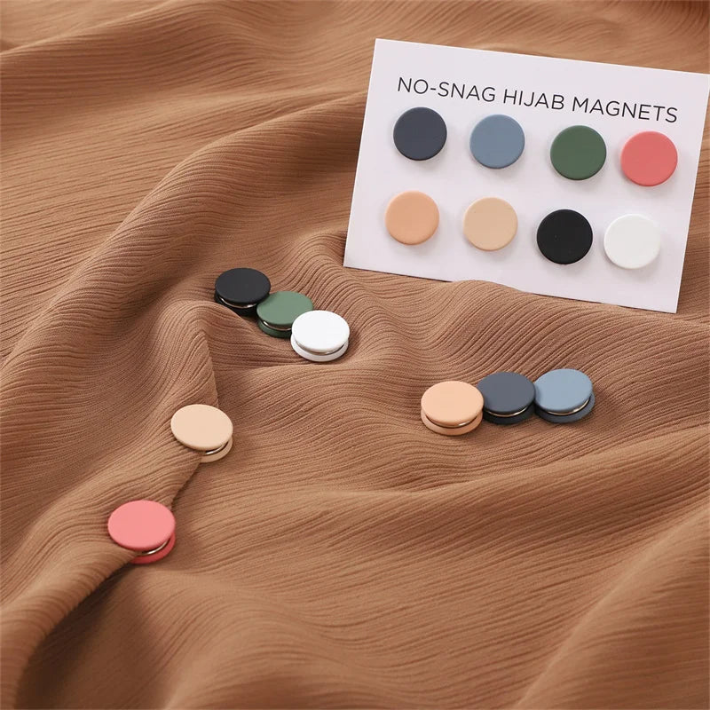 2024 New Fashion Magnet Hijab Scarf Brooch Pins For Muslim Woman Candy Colors Magnets Magnetic Buckle Accessories Ladies