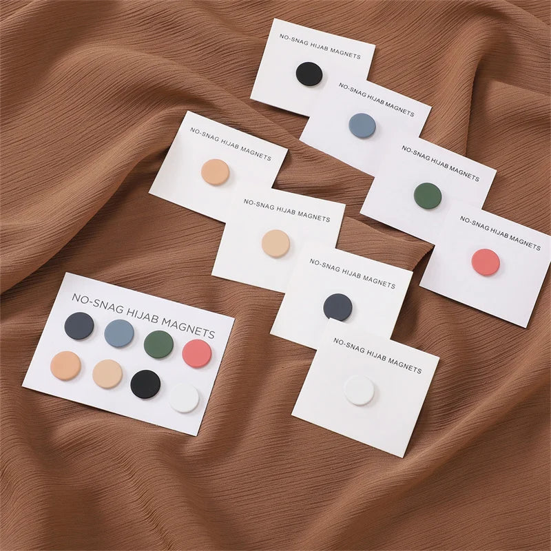 2024 New Fashion Magnet Hijab Scarf Brooch Pins For Muslim Woman Candy Colors Magnets Magnetic Buckle Accessories Ladies