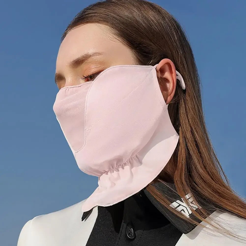 Breathable Ice Silk Face Scarf Outdoor Sports Anti-uv Face Mask Head Scarf With Adjustable Buckle Driving Riding Hiking Hunting