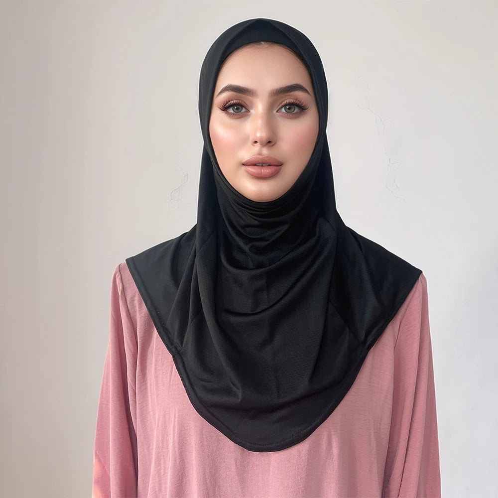 Breathable Comfortable Sport Instant Hijab for Muslim Women Easy Wear Hijab