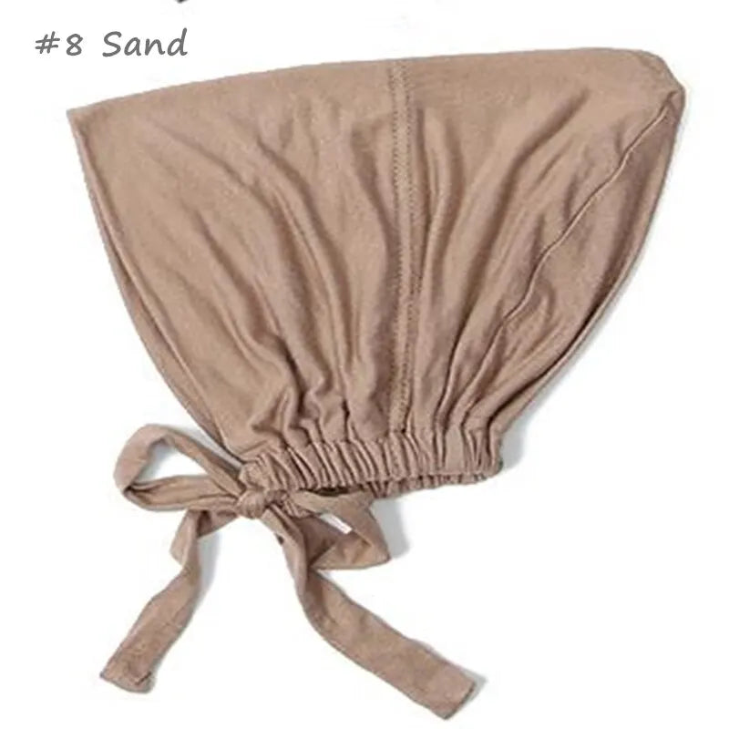 Adjustable Inner Caps Solid Color Elastic Cap Modal Hijab Muslim Bonnet Underscarf Women Fashion Accessories