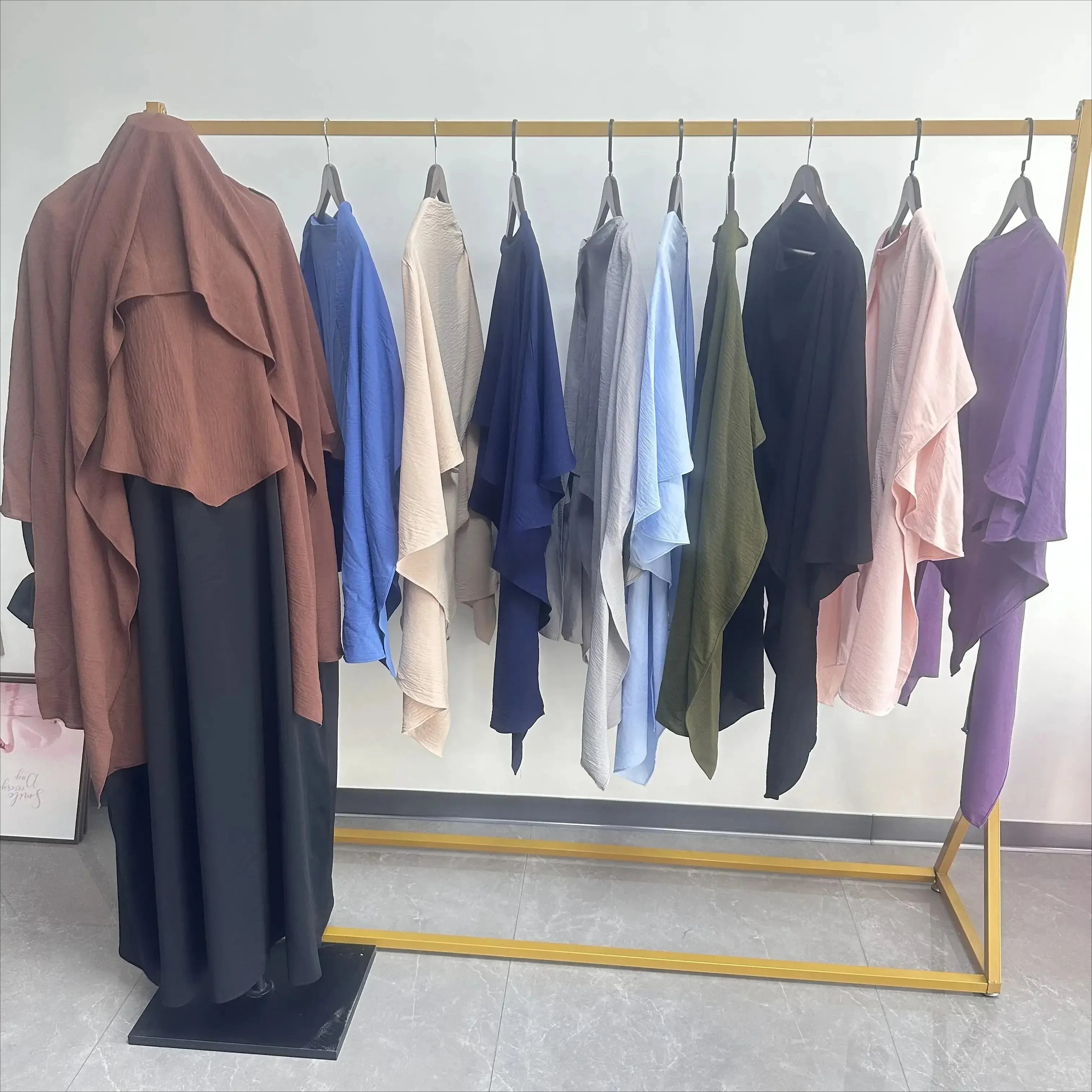 Premium Anti Slip Prayer Hijab Set - Jersey Khimar & Abaya w/ Silicone Grip Band - Breathable Modest Islamic Wear for Women