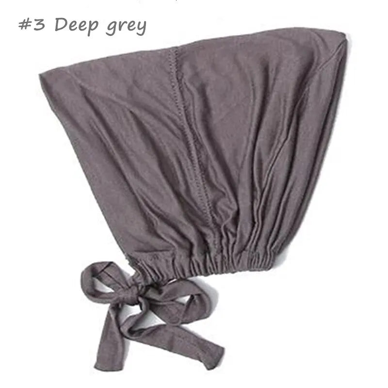 Adjustable Inner Caps Solid Color Elastic Cap Modal Hijab Muslim Bonnet Underscarf Women Fashion Accessories