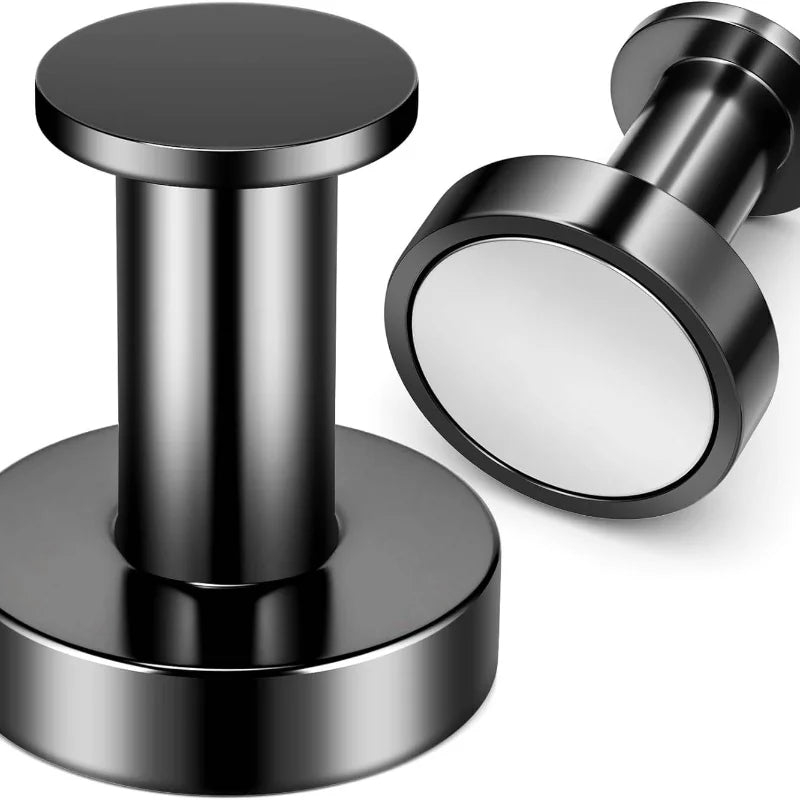 Magnetic Hooks - Neodymium Heavy Duty Round Metal Pack for Hanging Bags and Outerwear, Powerful Circular Push Pin Style