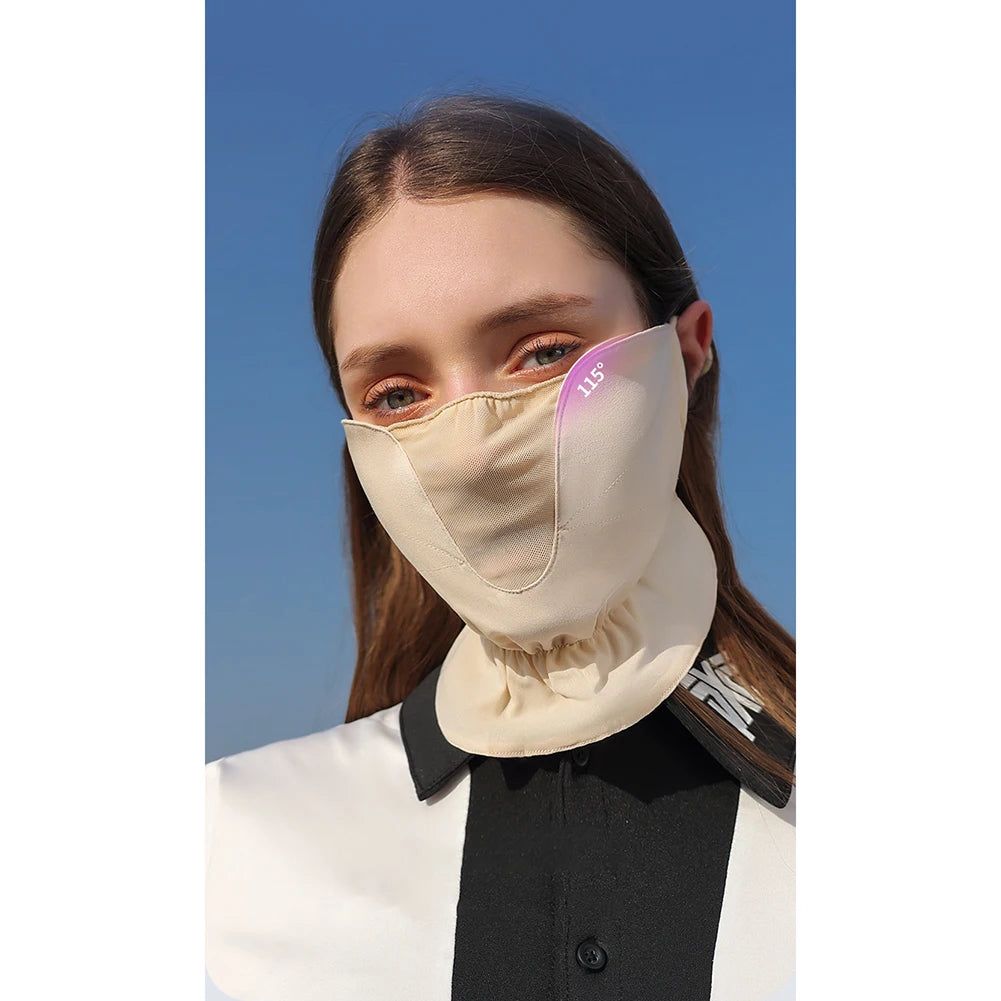 Breathable Ice Silk Face Scarf Outdoor Sports Anti-uv Face Mask Head Scarf With Adjustable Buckle Driving Riding Hiking Hunting