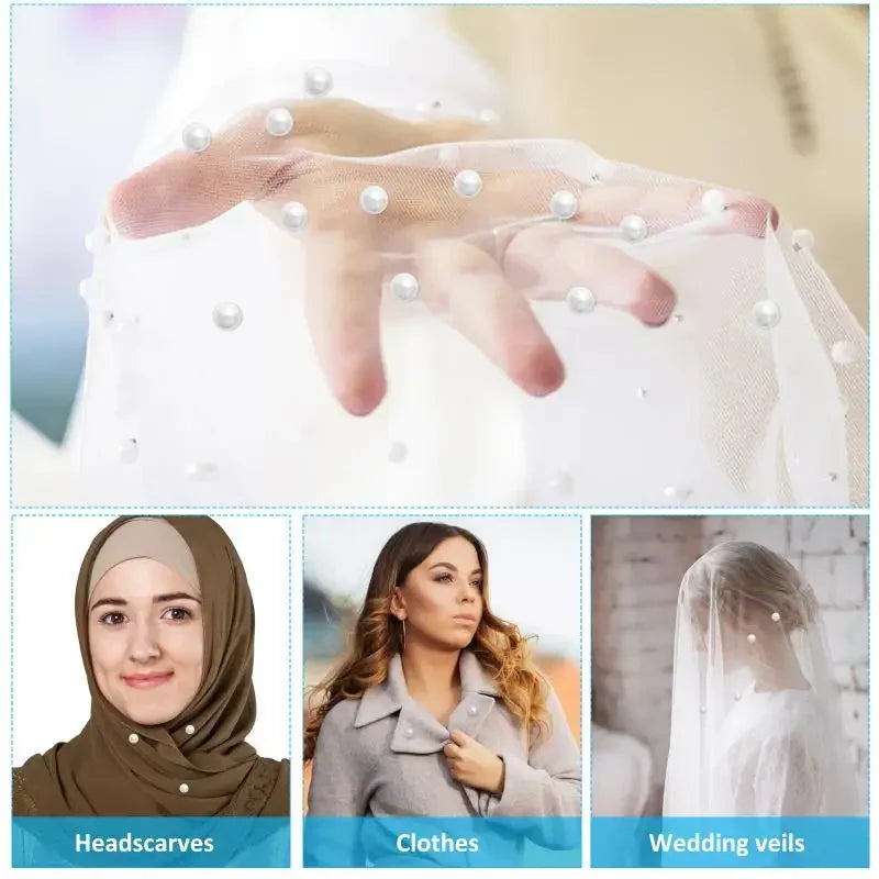 10/5/1pcs Wedding Veil Weights Magnetic Pearls Bridal Veil Safety Hijab Pins Artificial Scarves Niqab Magnet
