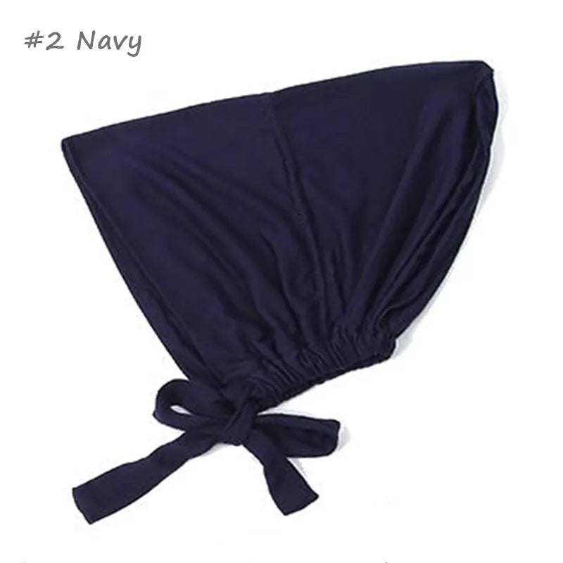 Adjustable Inner Caps Solid Color Elastic Cap Modal Hijab Muslim Bonnet Underscarf Women Fashion Accessories
