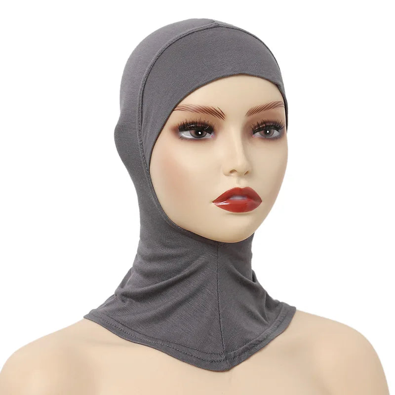 Turban Caps for Women Muslim Underscarf Modal Hijab Inner Caps Stretchy Full Cover Shawl Cap Full Neck Coverage