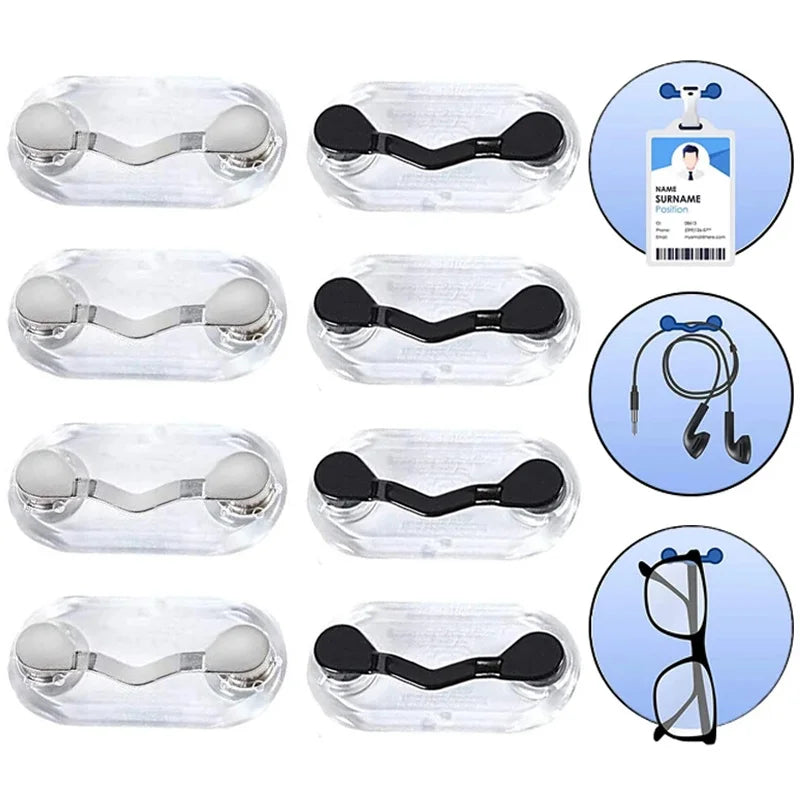 Magnetic Hang Eyeglass Holder Pin Brooches Fashion Multi-function Portable Clothes Clip Buckle Magnet Glasses Headset Line Clips