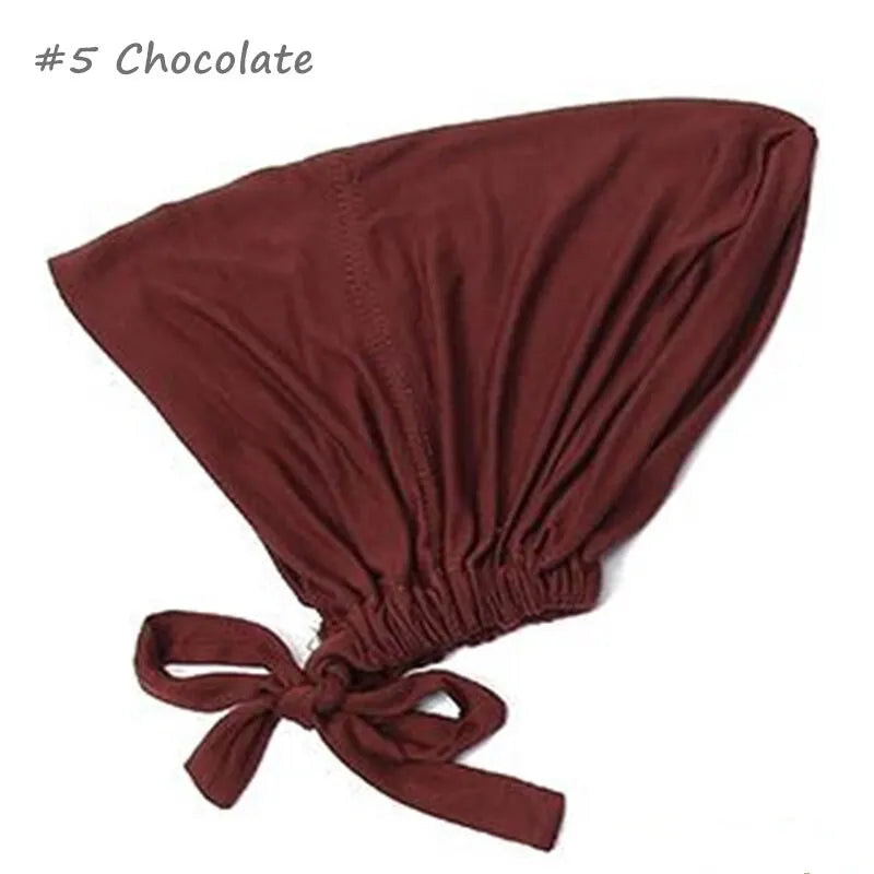 Adjustable Inner Caps Solid Color Elastic Cap Modal Hijab Muslim Bonnet Underscarf Women Fashion Accessories
