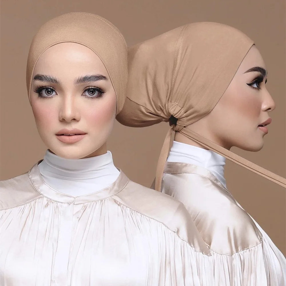 Hijabs Inner Hat Underscarf For Women Muslim Scarf Longer Islam Headwrap Inner Cap Islamic Underscarf Hijabs Veil Soft Turbans