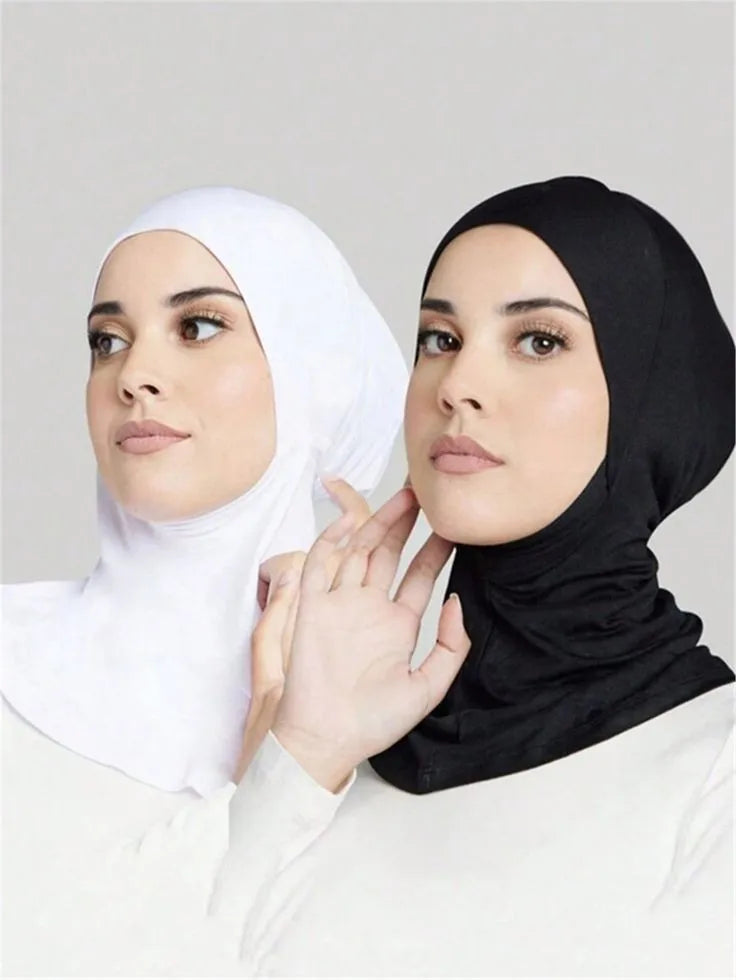 Ready To Wear Inner Cap Hijab for Women Muslim Solid Underscarf Hijab Undercap Scarf Turban Hat Islamic Muslim Hijabs Headcover