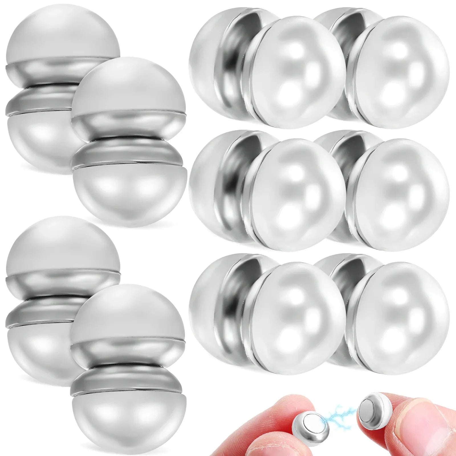 10/5/1pcs Wedding Veil Weights Magnetic Pearls Bridal Veil Safety Hijab Pins Artificial Scarves Niqab Magnet