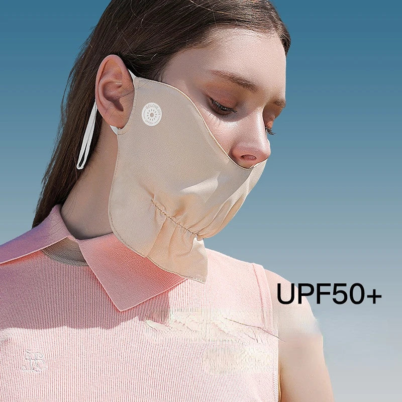 Breathable Ice Silk Face Scarf Outdoor Sports Anti-uv Face Mask Head Scarf With Adjustable Buckle Driving Riding Hiking Hunting