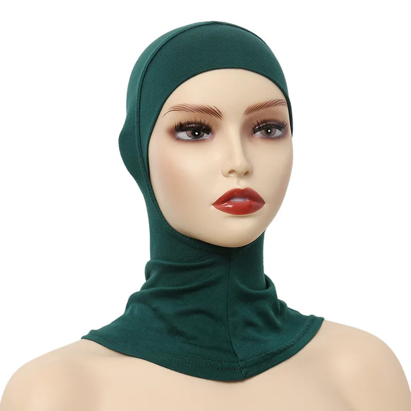 Turban Caps for Women Muslim Underscarf Modal Hijab Inner Caps Stretchy Full Cover Shawl Cap Full Neck Coverage