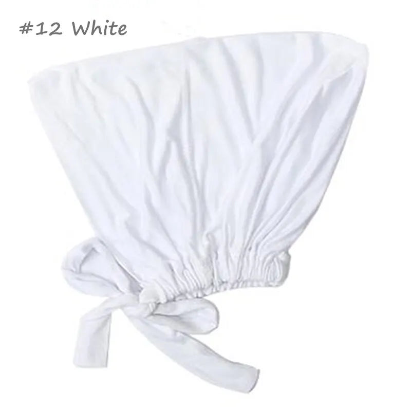Adjustable Inner Caps Solid Color Elastic Cap Modal Hijab Muslim Bonnet Underscarf Women Fashion Accessories
