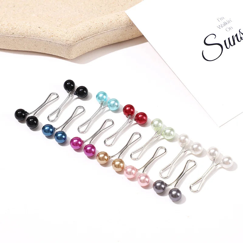36/24/12/6PCS Pearls Pins Muslim Women Shawl Scarf Clips Lady Scarves Hijab For Women Pearl Brooch Pin Multicolor Hijab Clips