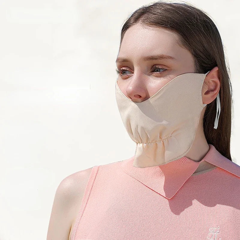 Breathable Ice Silk Face Scarf Outdoor Sports Anti-uv Face Mask Head Scarf With Adjustable Buckle Driving Riding Hiking Hunting