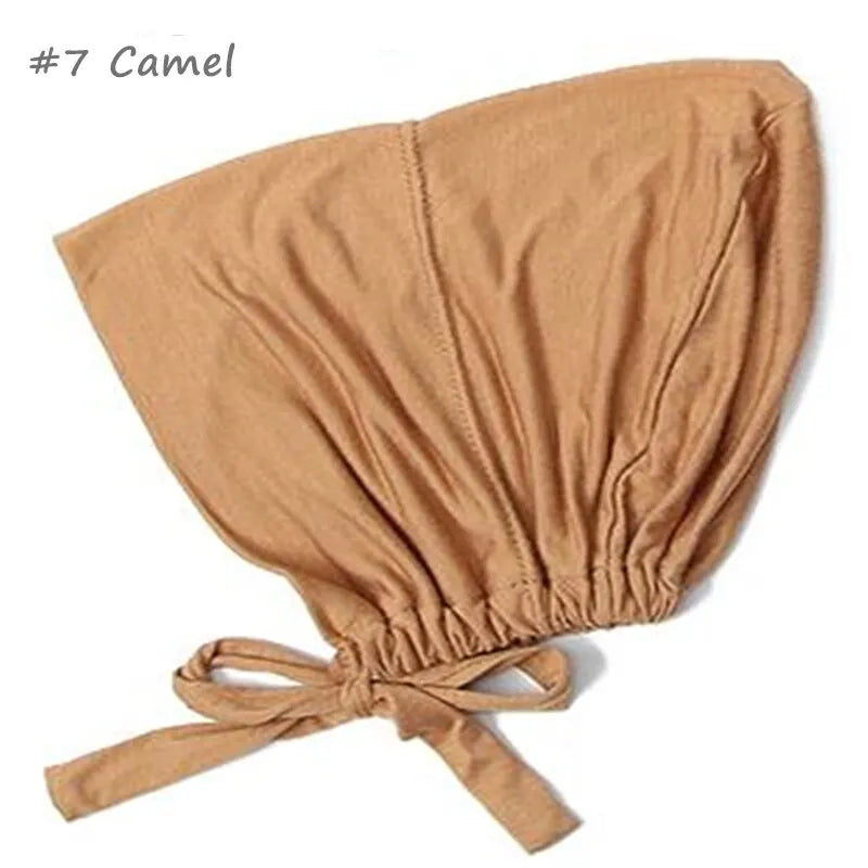 Adjustable Inner Caps Solid Color Elastic Cap Modal Hijab Muslim Bonnet Underscarf Women Fashion Accessories