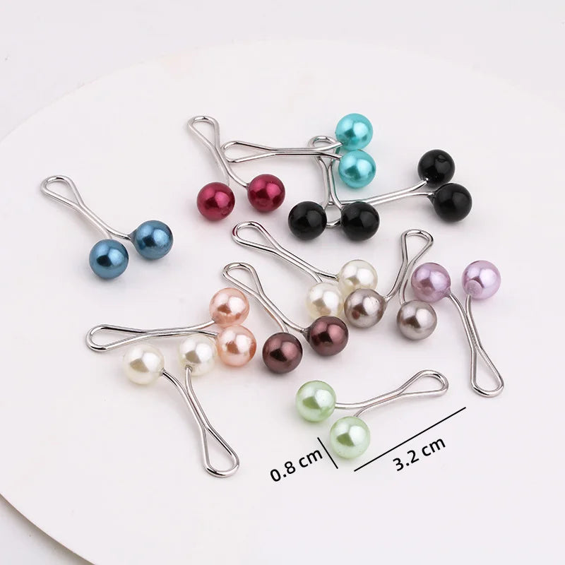 36/24/12/6PCS Pearls Pins Muslim Women Shawl Scarf Clips Lady Scarves Hijab For Women Pearl Brooch Pin Multicolor Hijab Clips