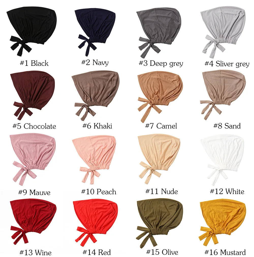 Hijabs Inner Hat Underscarf For Women Muslim Scarf Longer Islam Headwrap Inner Cap Islamic Underscarf Hijabs Veil Soft Turbans