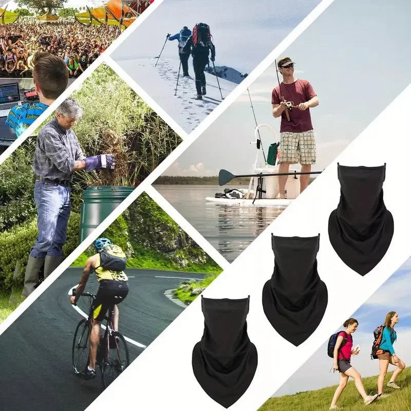 Breathable Scarf Half Face Mask Summer Quick-drying Neck Gaiter Cover Hanging Ear Sun Protection Bandana Neckerchief Headwear