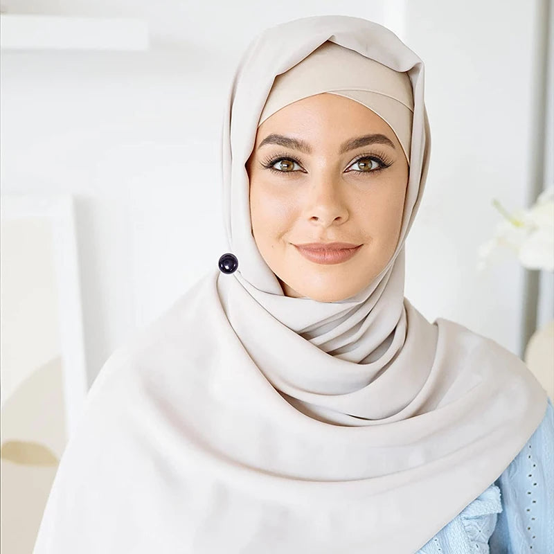 Metal Hijab Scarf Magnet Muslim Women Magnetic Hijab Pins Islamic Pinless Safety Headscarf Brooches Accessories