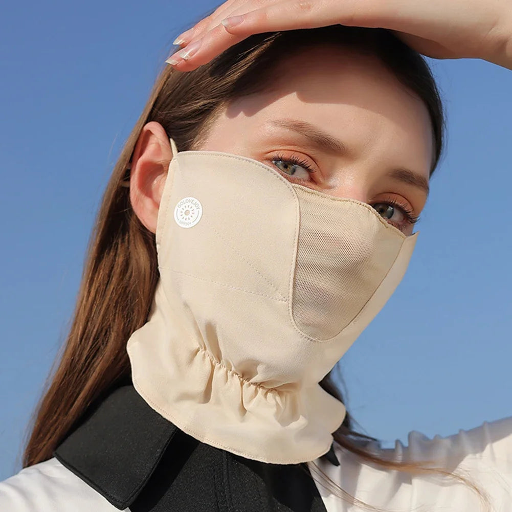 Breathable Ice Silk Face Scarf Outdoor Sports Anti-uv Face Mask Head Scarf With Adjustable Buckle Driving Riding Hiking Hunting