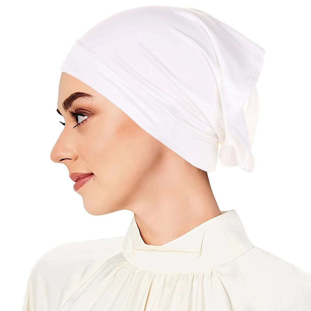 Muslim Inner Cap Hijab For Women Solid Underscarf Hijab Undercap Scarf Turban Hat Islamic Hijabs Ready To Wear Headcover