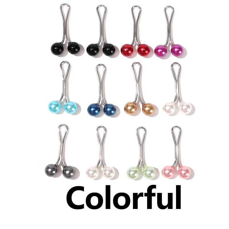 36/24/12/6PCS Pearls Pins Muslim Women Shawl Scarf Clips Lady Scarves Hijab For Women Pearl Brooch Pin Multicolor Hijab Clips