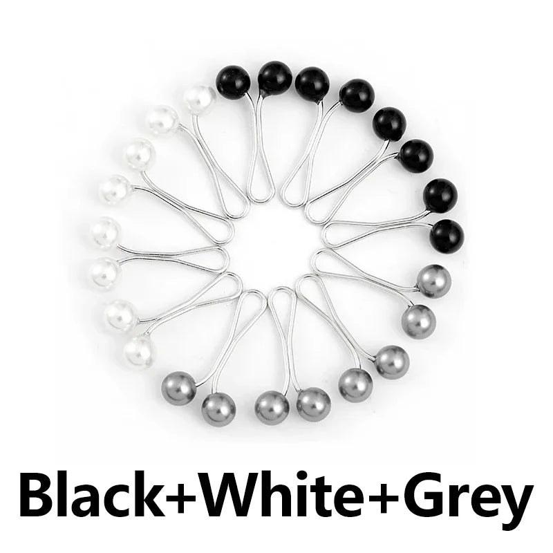 36/24/12/6PCS Pearls Pins Muslim Women Shawl Scarf Clips Lady Scarves Hijab For Women Pearl Brooch Pin Multicolor Hijab Clips