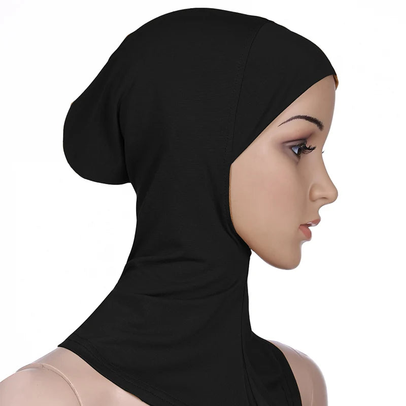 Turban Caps for Women Muslim Underscarf Modal Hijab Inner Caps Stretchy Full Cover Shawl Cap Full Neck Coverage