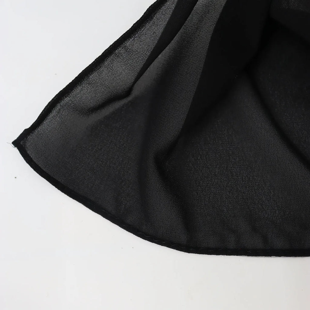 Three Layers Chiffon Niqab Tie back Face Mask Full Cover Muslim Hijab Scarf Headscarf Turban Cap Bonnet
