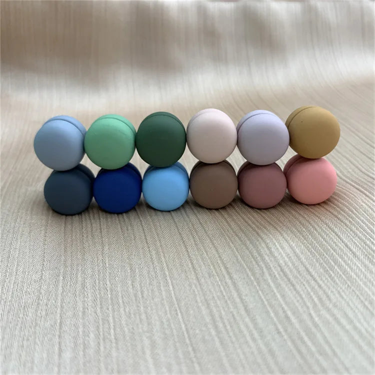 Matte Metal Magnet Hijab Muslim Scarf Hijab pins for Wome Macarone color Islamic Pinless Safety Headscarf Brooches Accessories