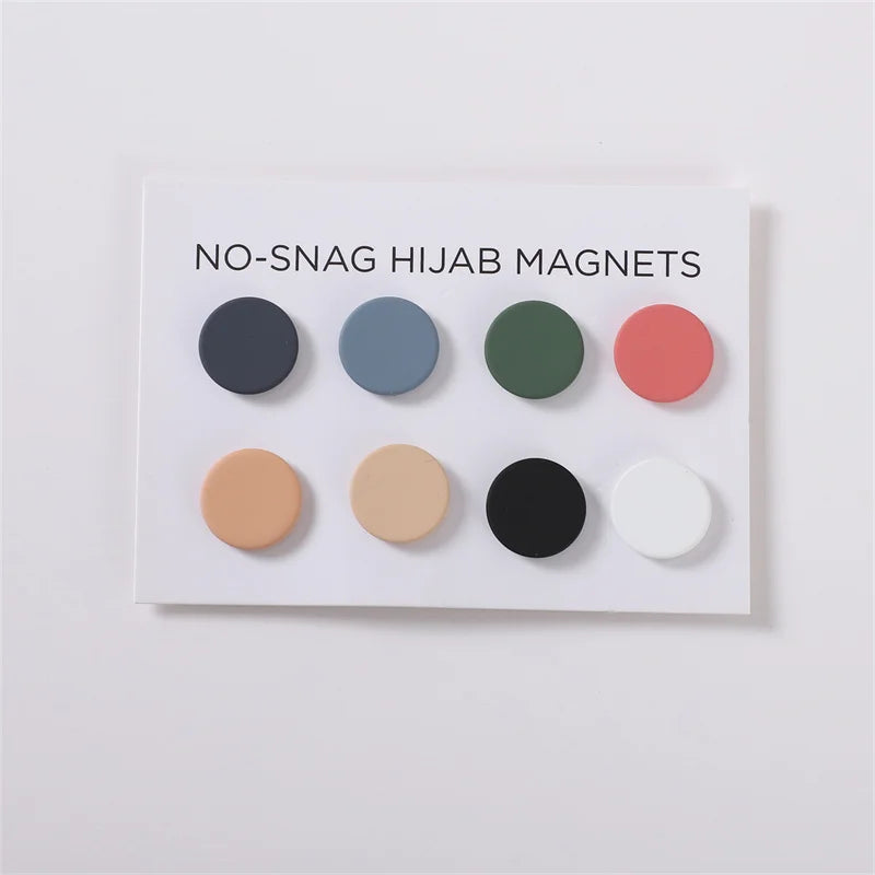 2024 New Fashion Magnet Hijab Scarf Brooch Pins For Muslim Woman Candy Colors Magnets Magnetic Buckle Accessories Ladies