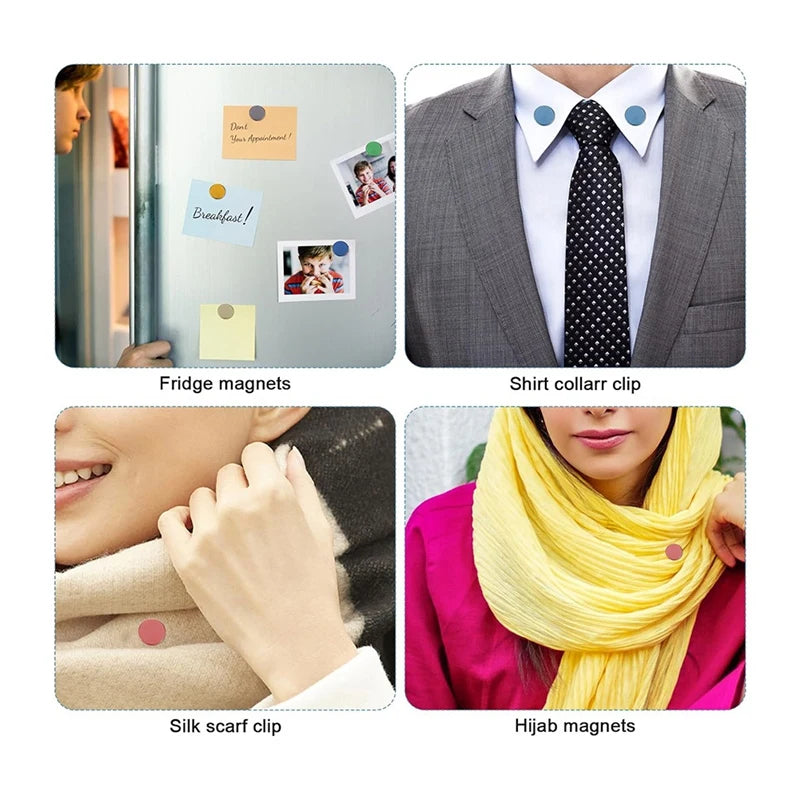 12Pcs Hijab Magnetic Pins, Strong Hijab Magnets Colorful Magnetic Scarf Clasp Pinless Brooch Hijab Pins Buttons