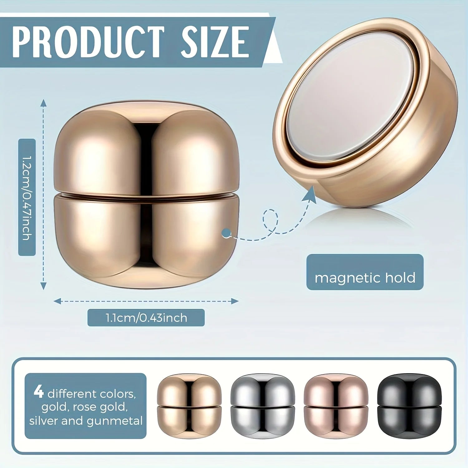 4-piece set of magnetic pins, women's headscarf pins, multi-purpose clothing magnets, circular clips
