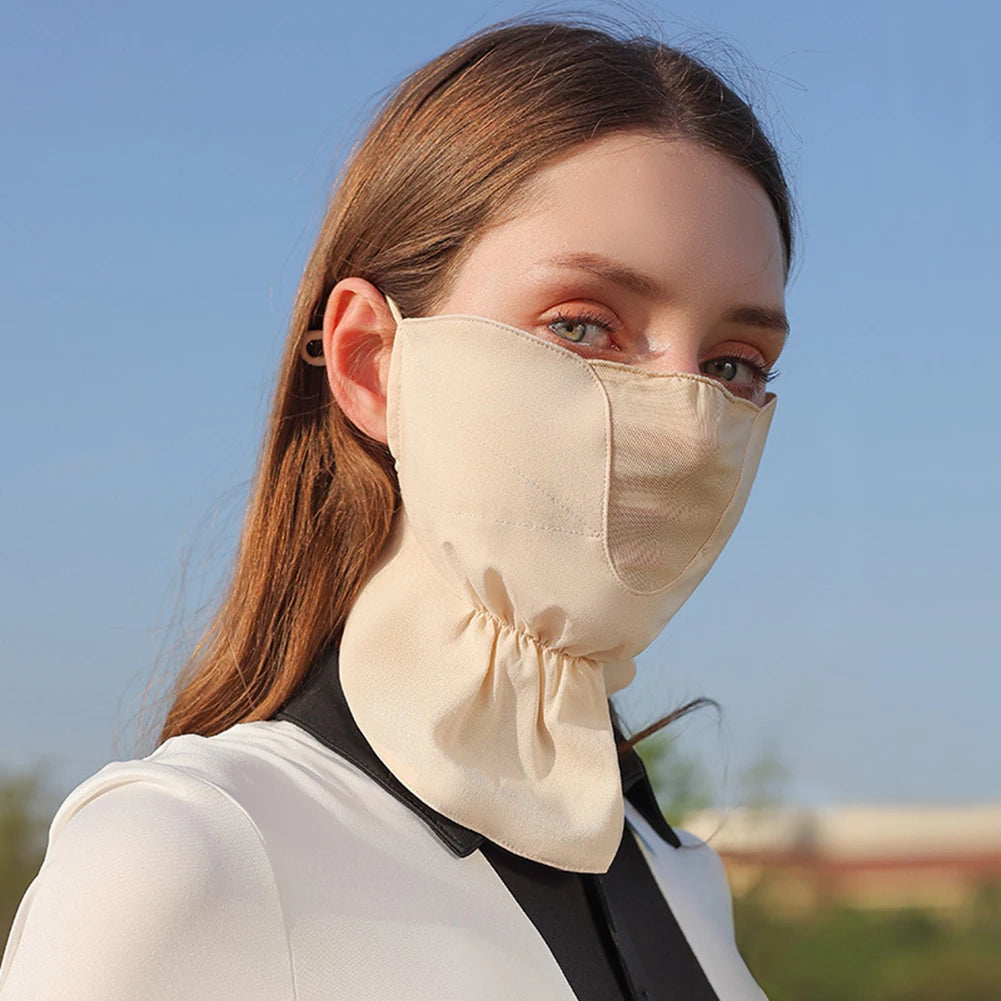 Breathable Ice Silk Face Scarf Outdoor Sports Anti-uv Face Mask Head Scarf With Adjustable Buckle Driving Riding Hiking Hunting