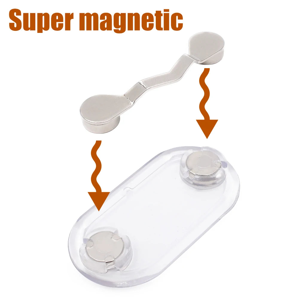 Magnetic Hang Eyeglass Holder Pin Brooches Fashion Multi-function Portable Clothes Clip Buckle Magnet Glasses Headset Line Clips