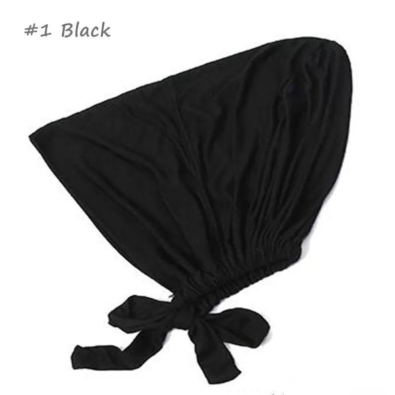 Adjustable Inner Caps Solid Color Elastic Cap Modal Hijab Muslim Bonnet Underscarf Women Fashion Accessories