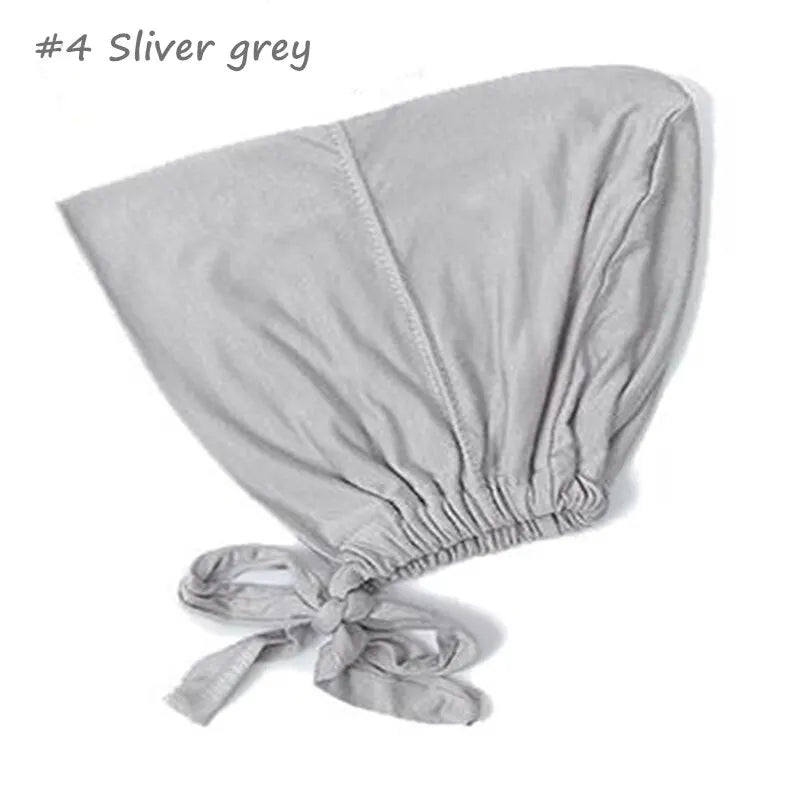 Adjustable Inner Caps Solid Color Elastic Cap Modal Hijab Muslim Bonnet Underscarf Women Fashion Accessories