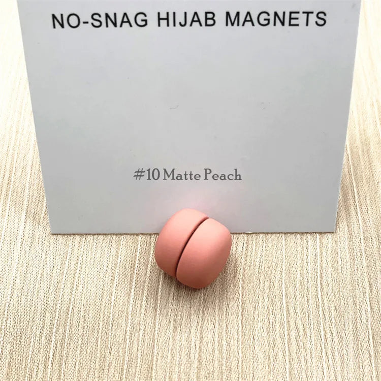 Matte Metal Magnet Hijab Muslim Scarf Hijab pins for Wome Macarone color Islamic Pinless Safety Headscarf Brooches Accessories