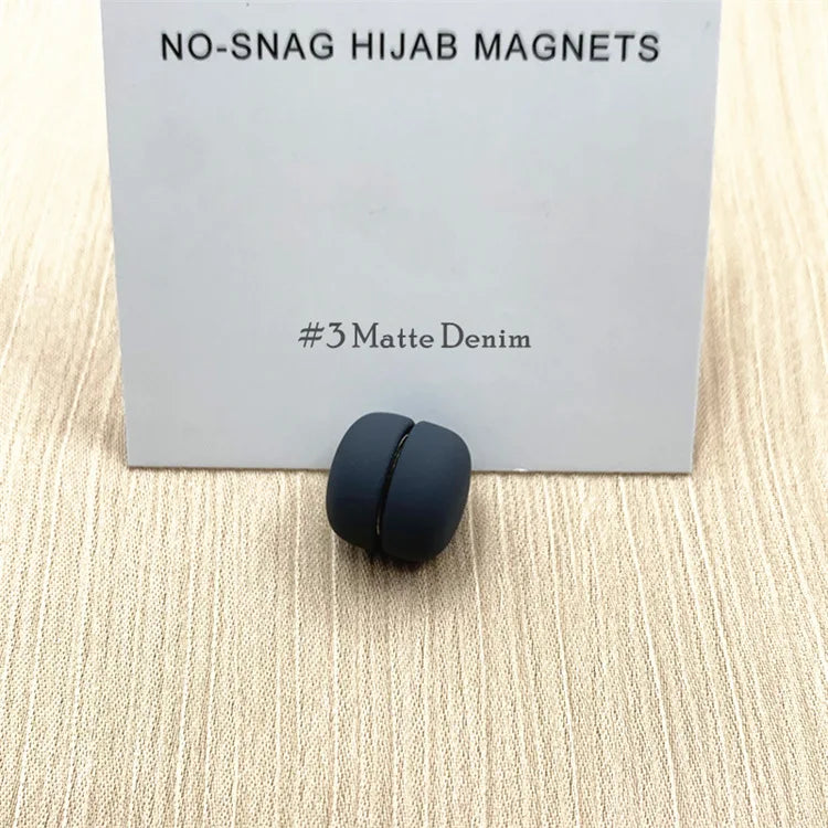 Matte Metal Magnet Hijab Muslim Scarf Hijab pins for Wome Macarone color Islamic Pinless Safety Headscarf Brooches Accessories