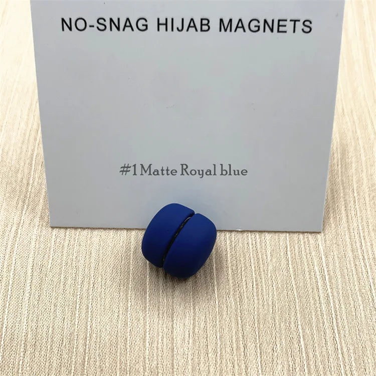 Matte Metal Magnet Hijab Muslim Scarf Hijab pins for Wome Macarone color Islamic Pinless Safety Headscarf Brooches Accessories